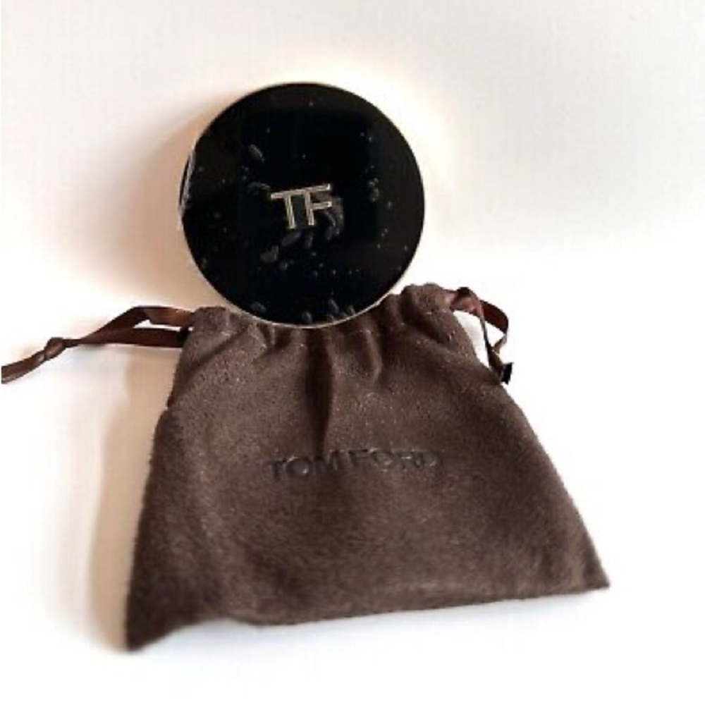 Tom Ford - Brown & Gold Dual-Sided Round Compact Mirror | W/Dustbag | New - Picture 6 of 8